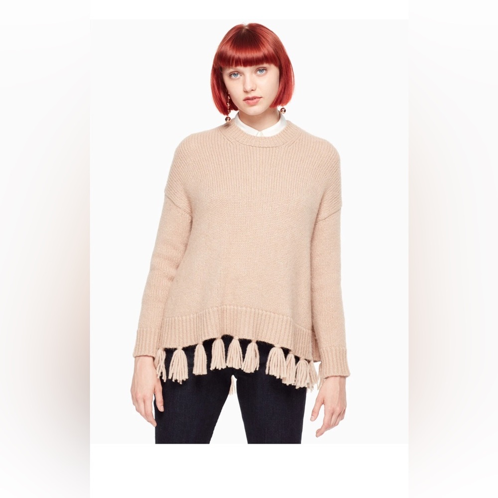 Kate Spade Alpaca Tassel Sweater Sz L
